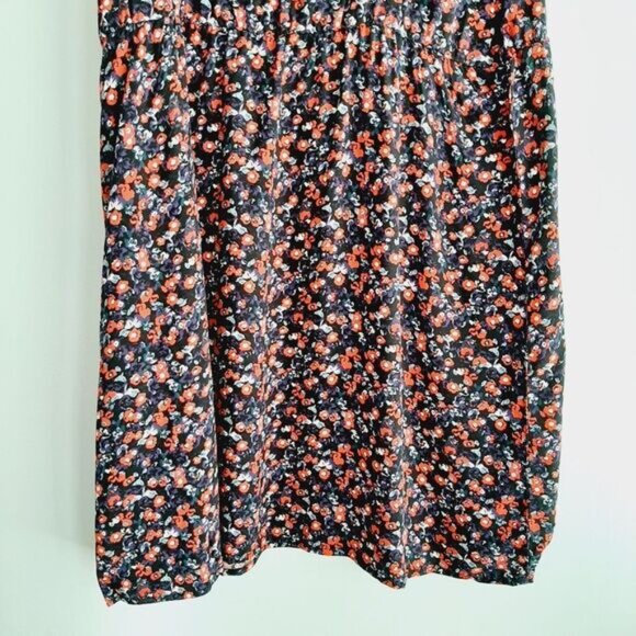 JOE FRESH Sleeveless Scoop Neck Mini Dress Ditsy Floral Print Sz L - Picture 12 of 15